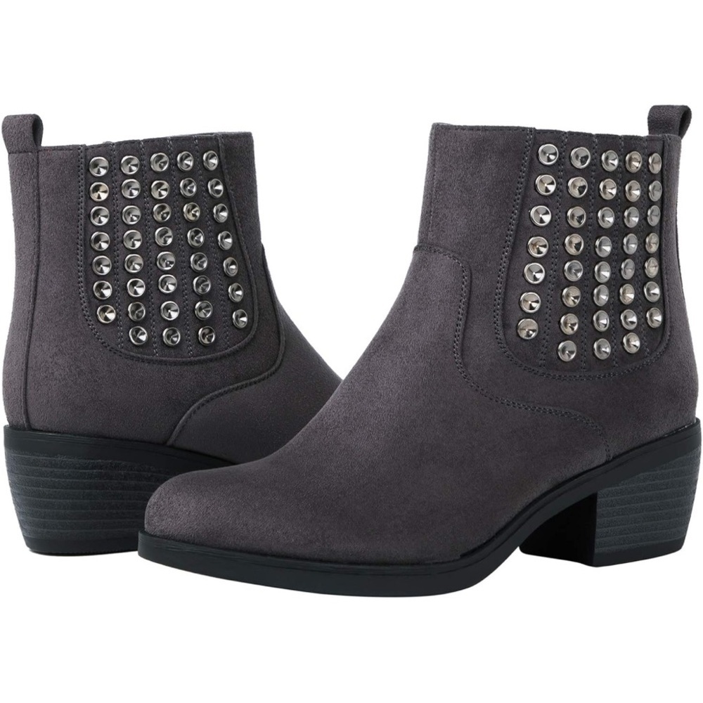 Grey ankle boots